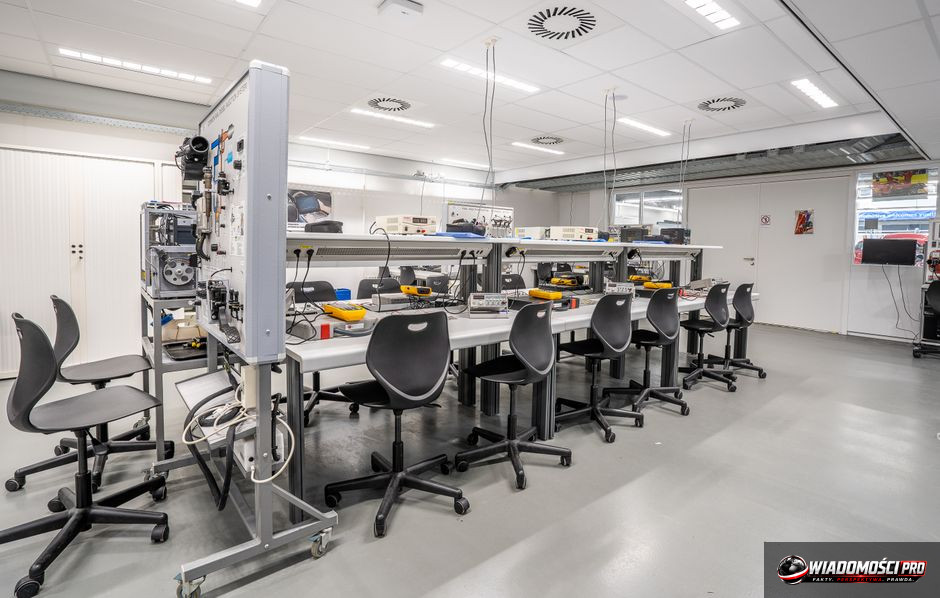 Wizualizacja nowoczesnego kompleksu technologicznego w Warszawie.
