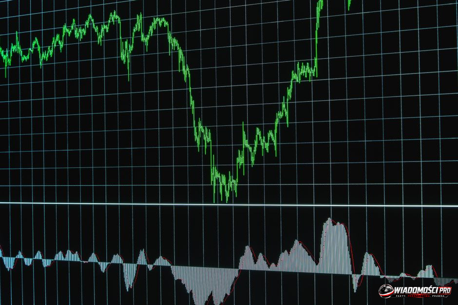 Wykresy stóp procentowych na monitorze analityka.