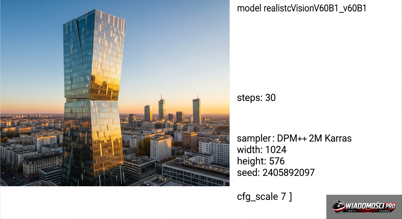 Visualization of a modern technological complex in Warsaw.