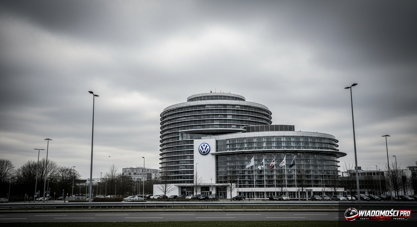 Volkswagen headquarters in Wolfsburg in the shadow of the crisis.
