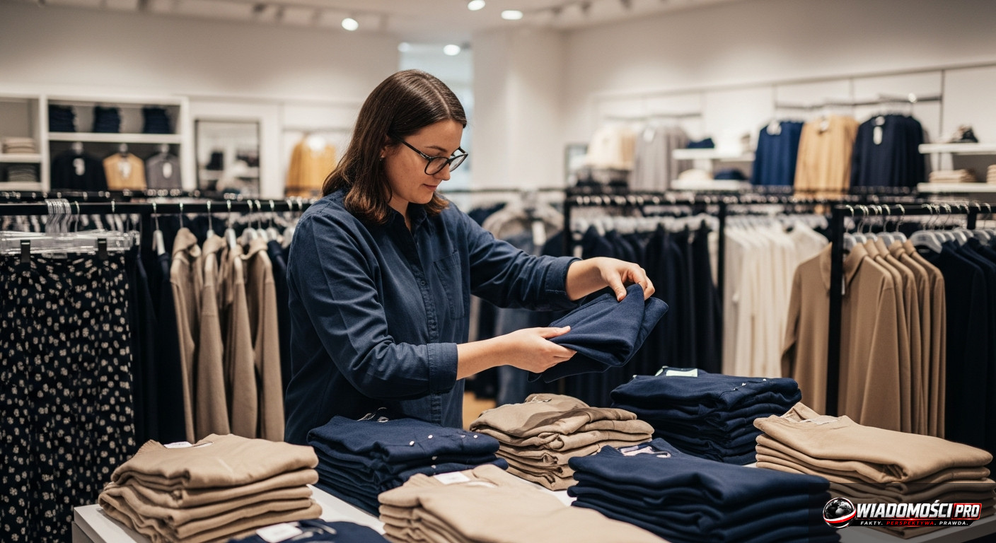 Employee inside the store during the inventory process.