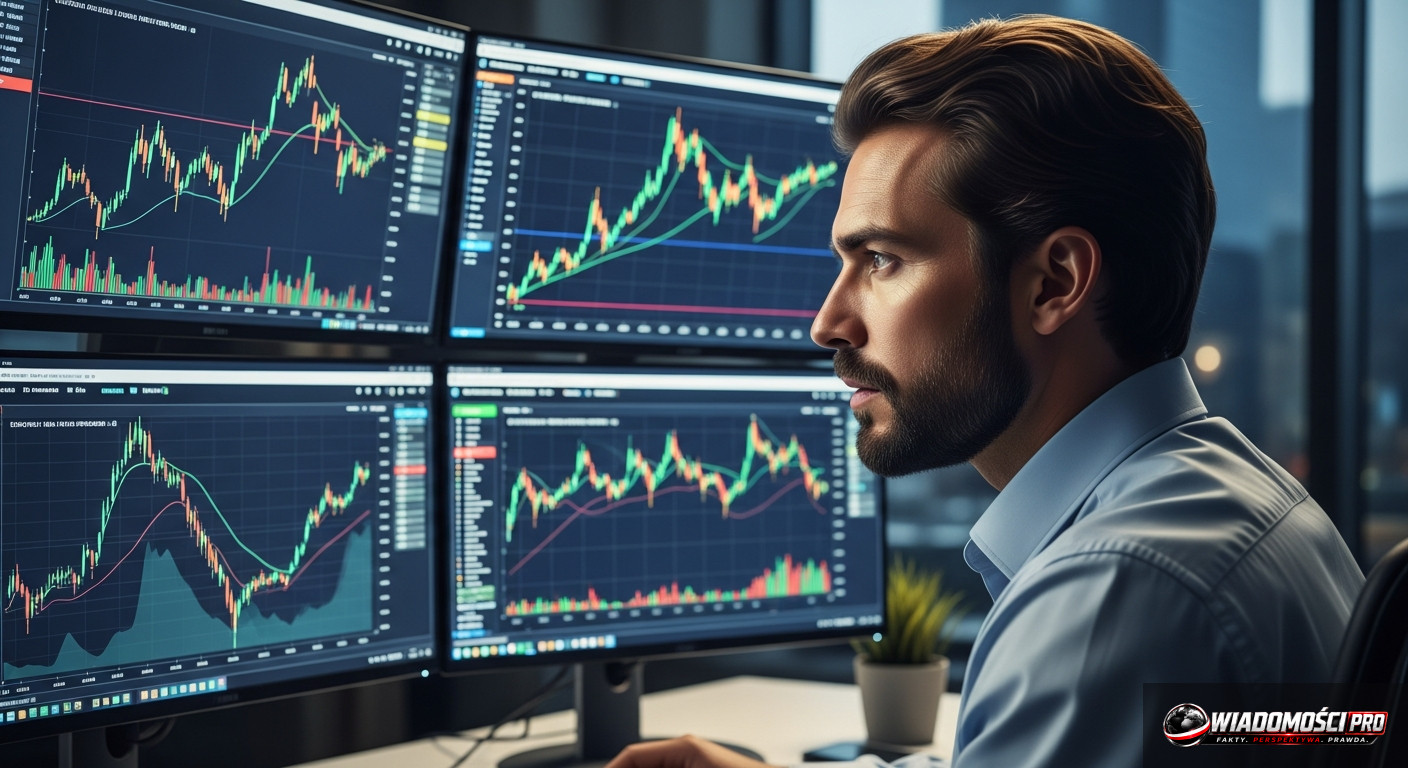 Analitycy finansowi monitorują wahania stóp procentowych na giełdzie.