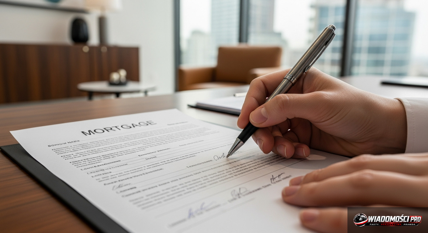 Loan documents in the hands of a bank client.