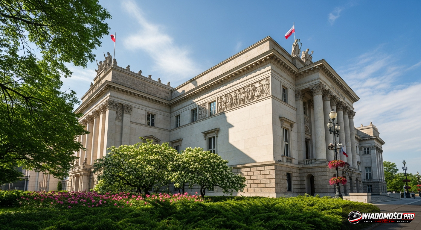 Building of the Sejm of the Republic of Poland in Warsaw.