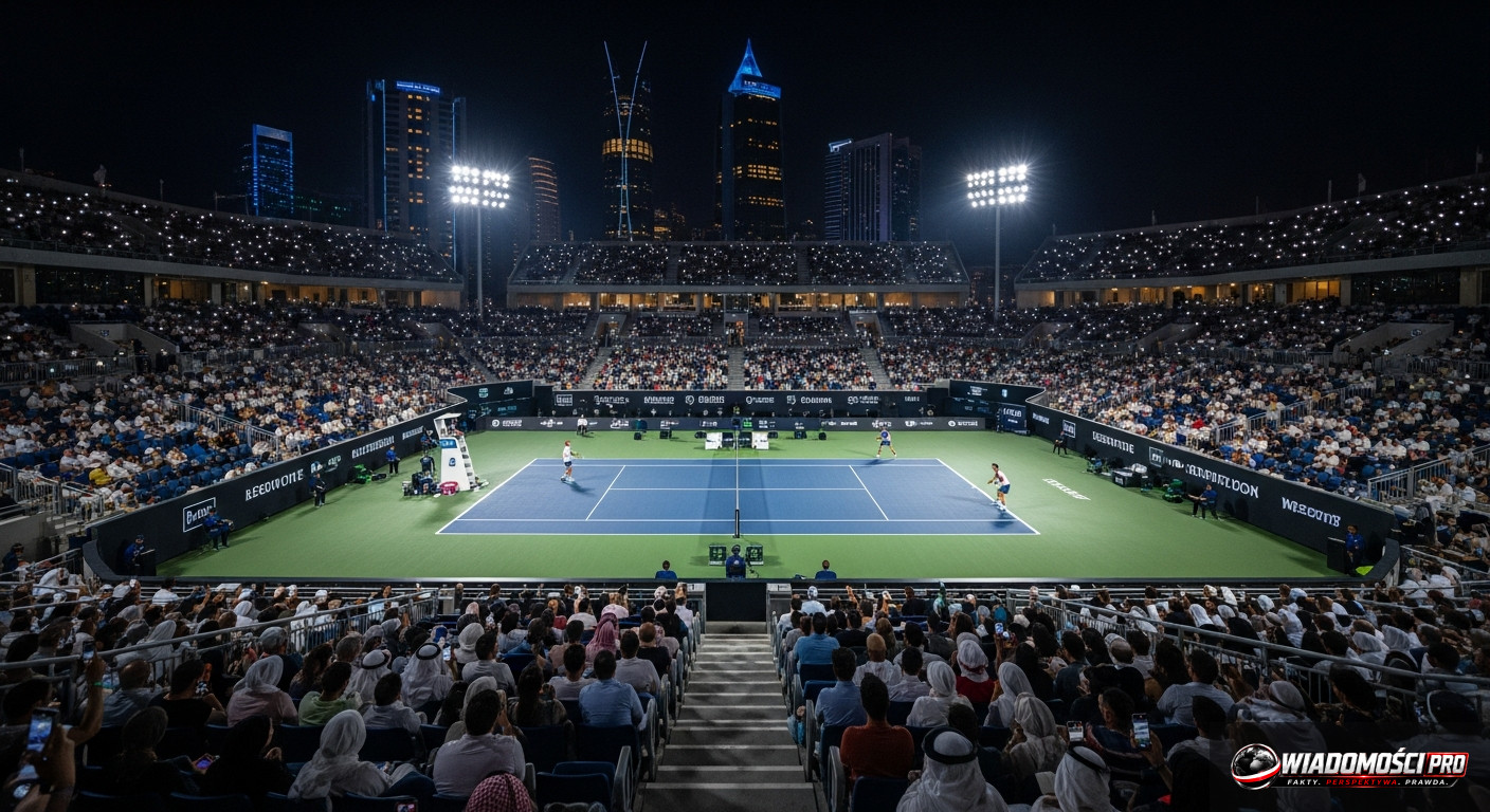 View of the court in Riyadh during the WTA Finals tournament.