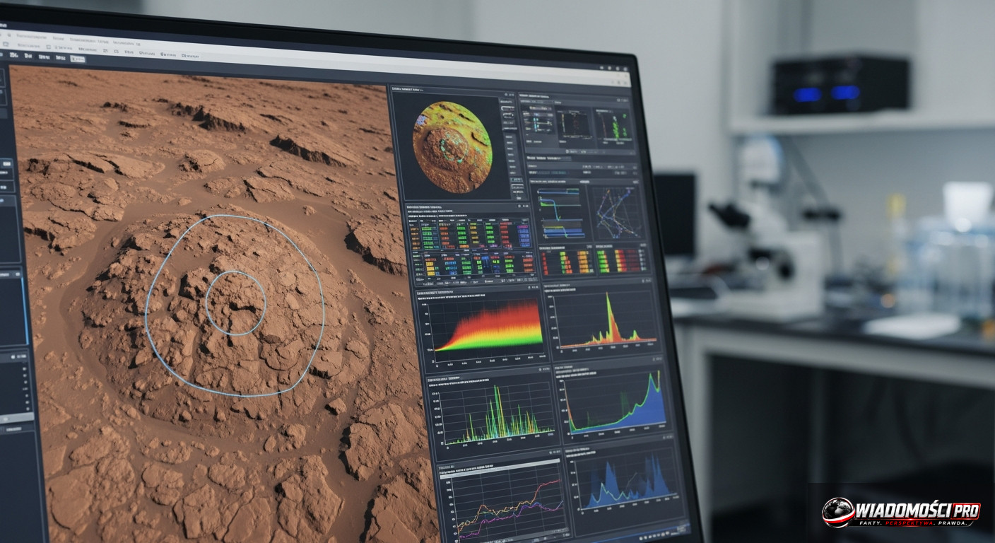 Visualization of geological data analyzed by scientists.
