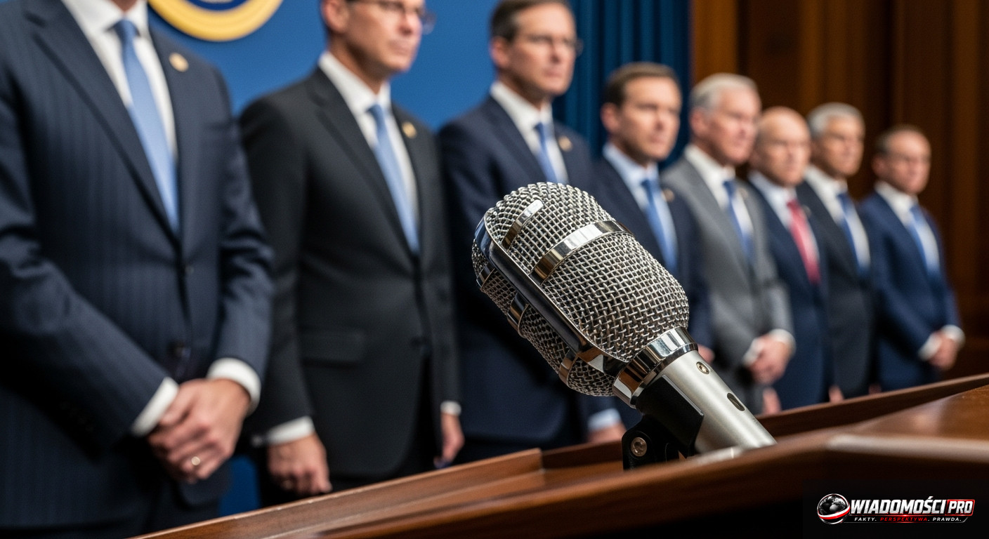 Press conference regarding the state budget.