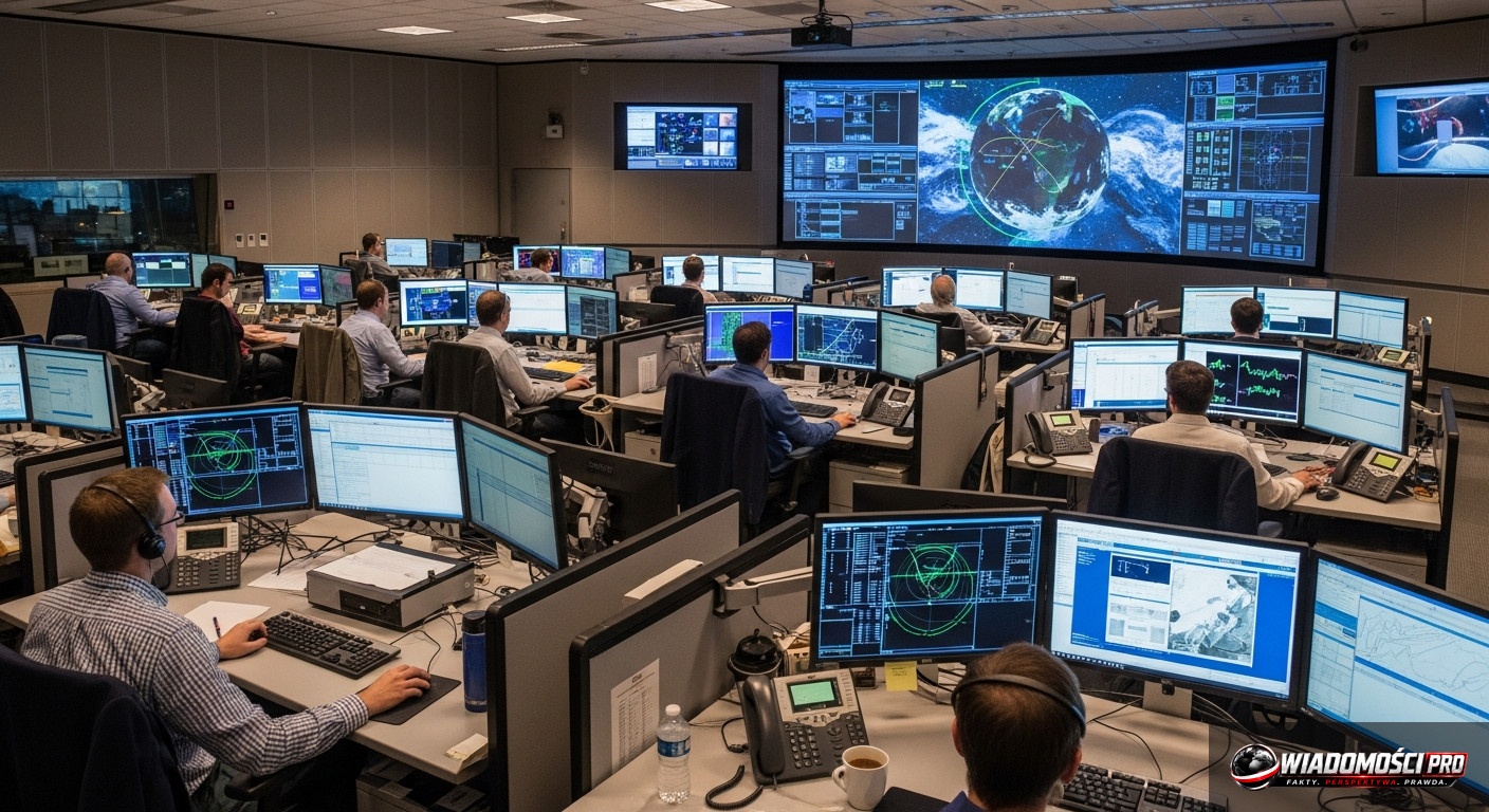 Центр управления миссией NASA во время мониторинга старта.