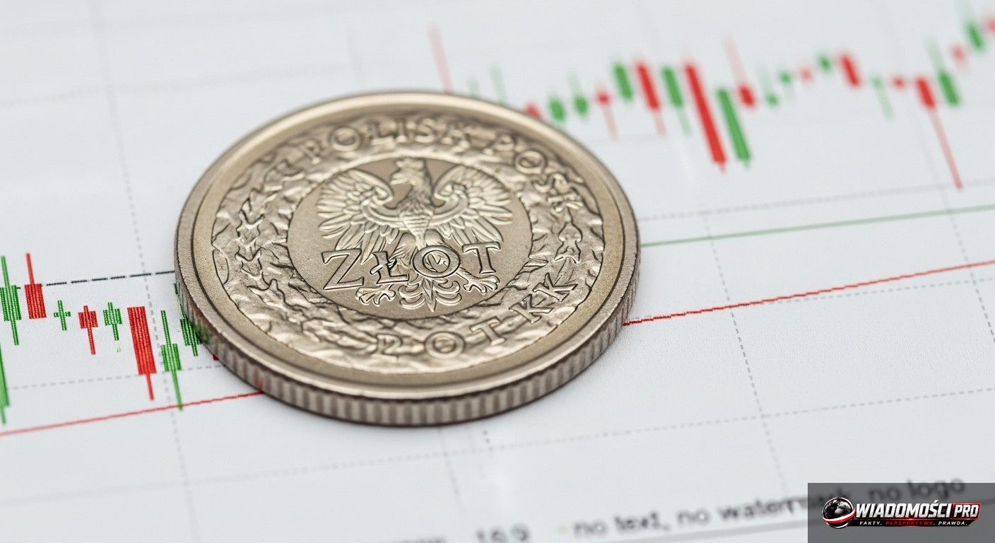 Symbolic representation of the zloty exchange rate and interest rates.
