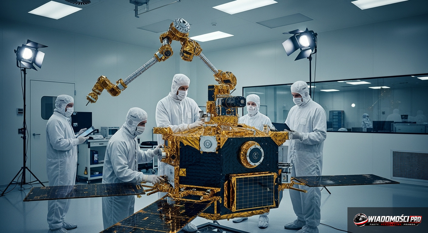 Зонд Europa Clipper під час підготовки на підприємствах NASA.