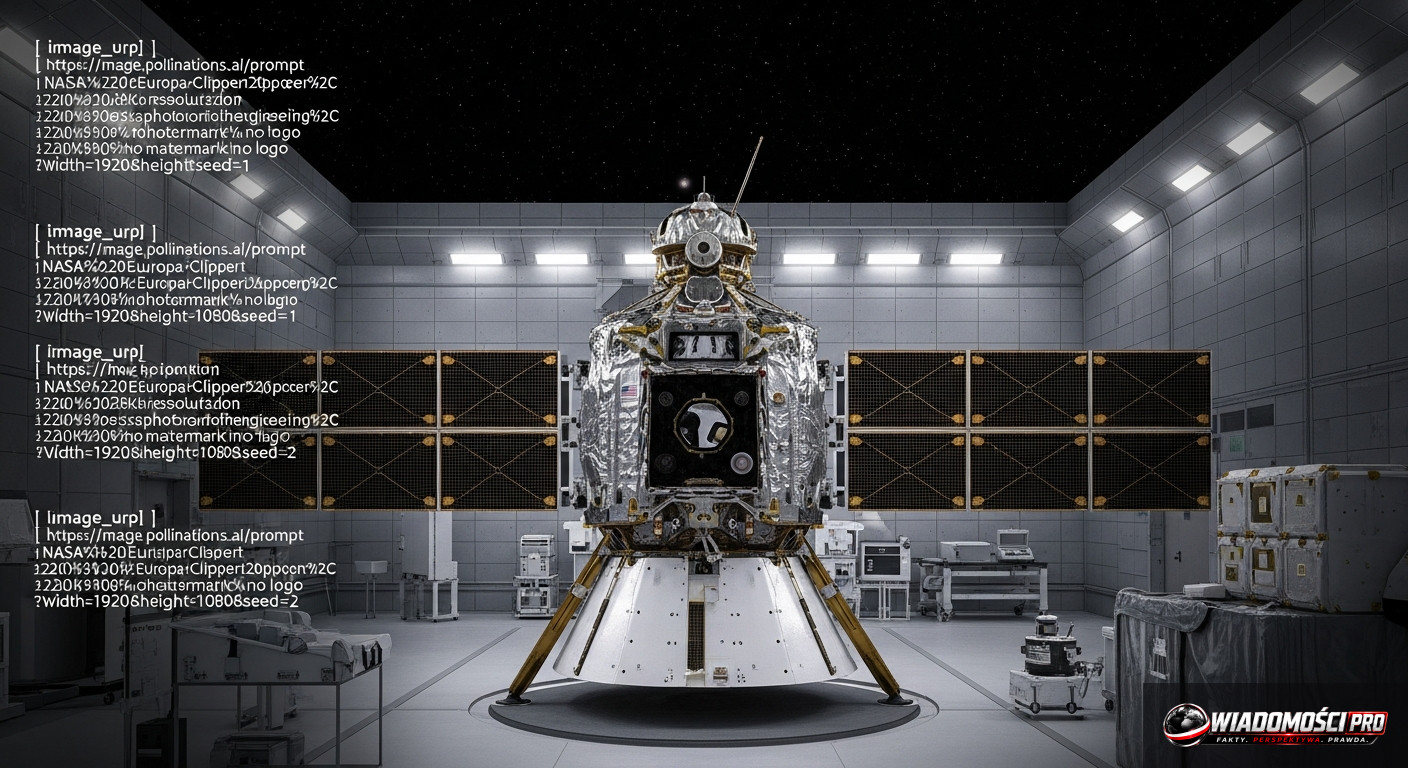 The Europa Clipper probe just before beginning its journey toward Jupiter.