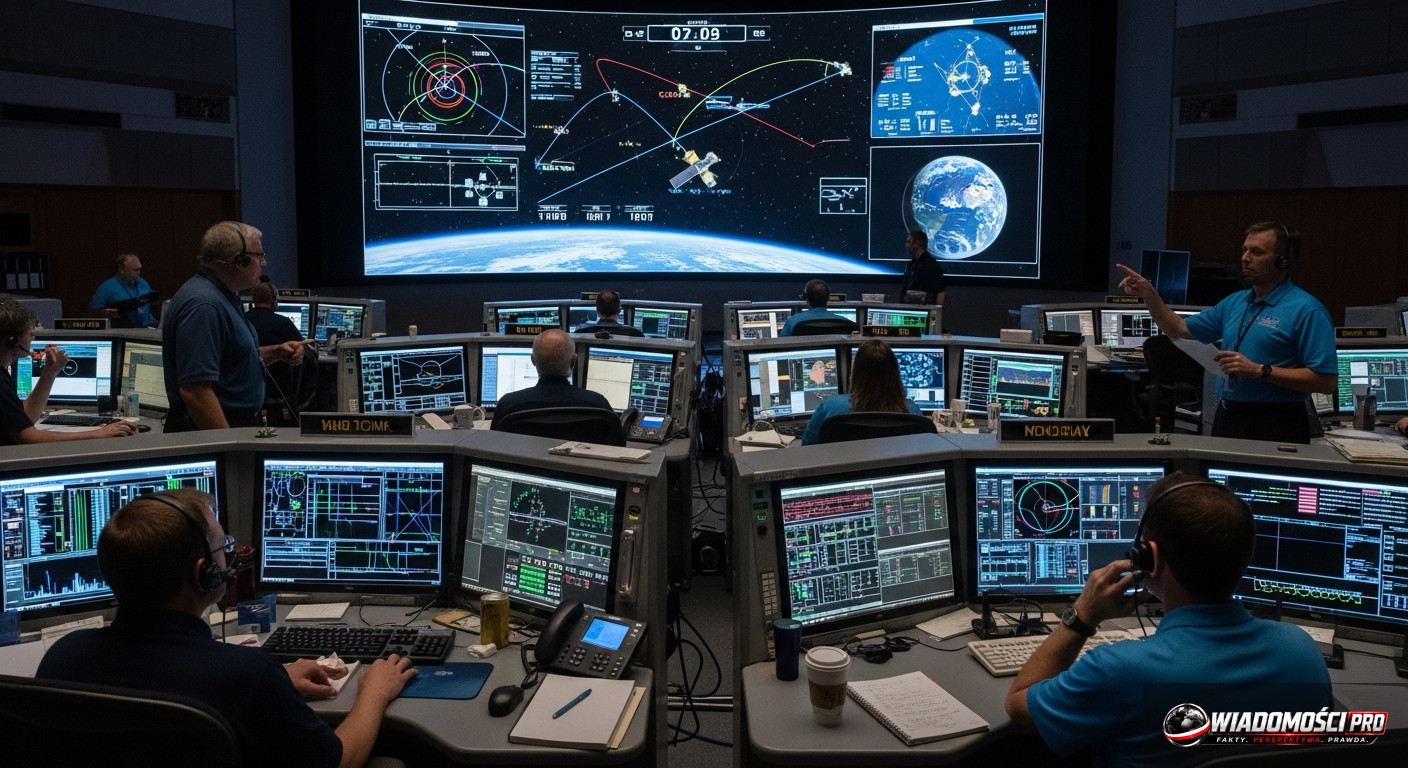 Центр управления миссией NASA во время мониторинга старта.