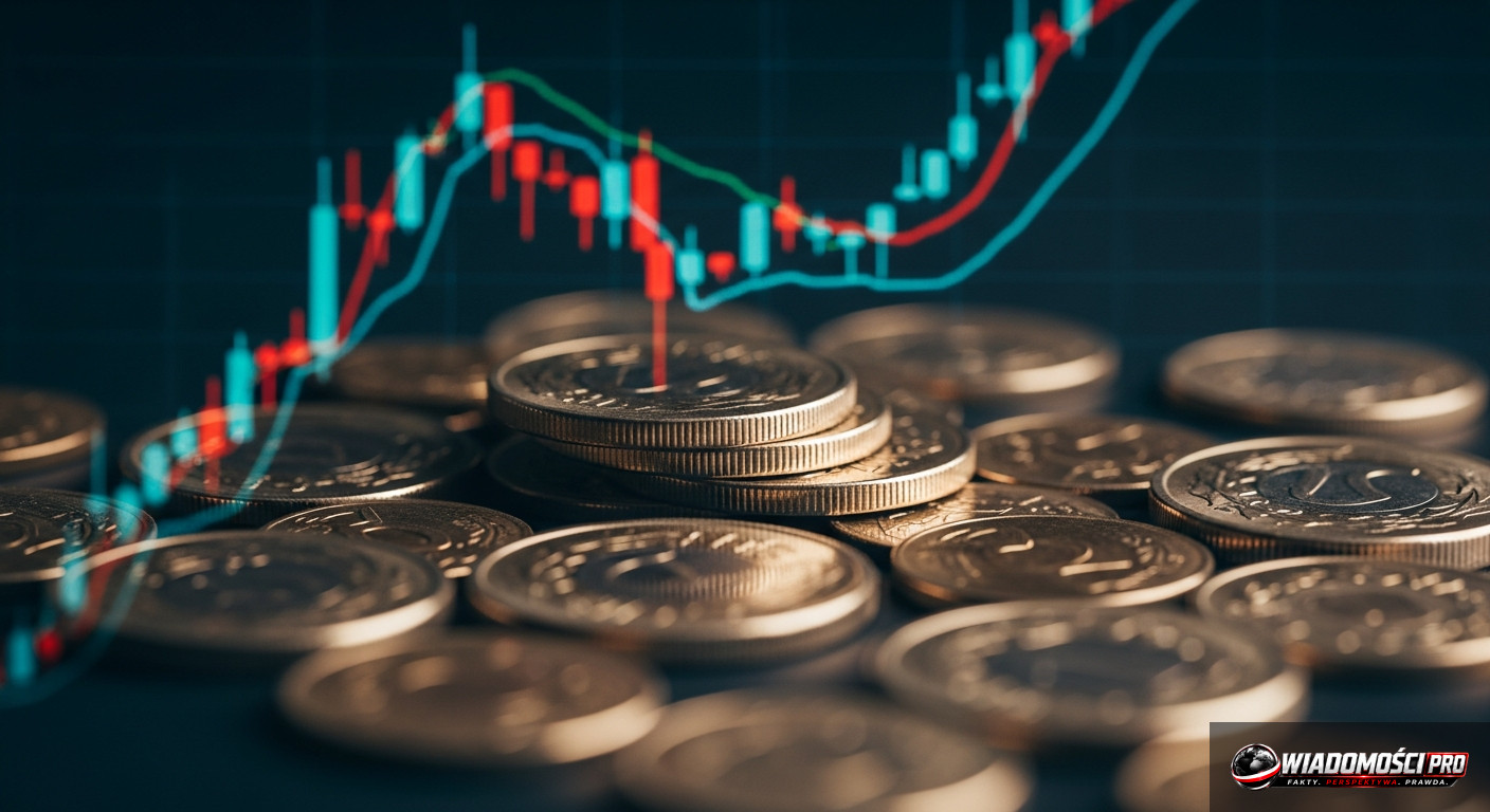 Zloty under pressure – a symbolic shot of the currency and the stock exchange.