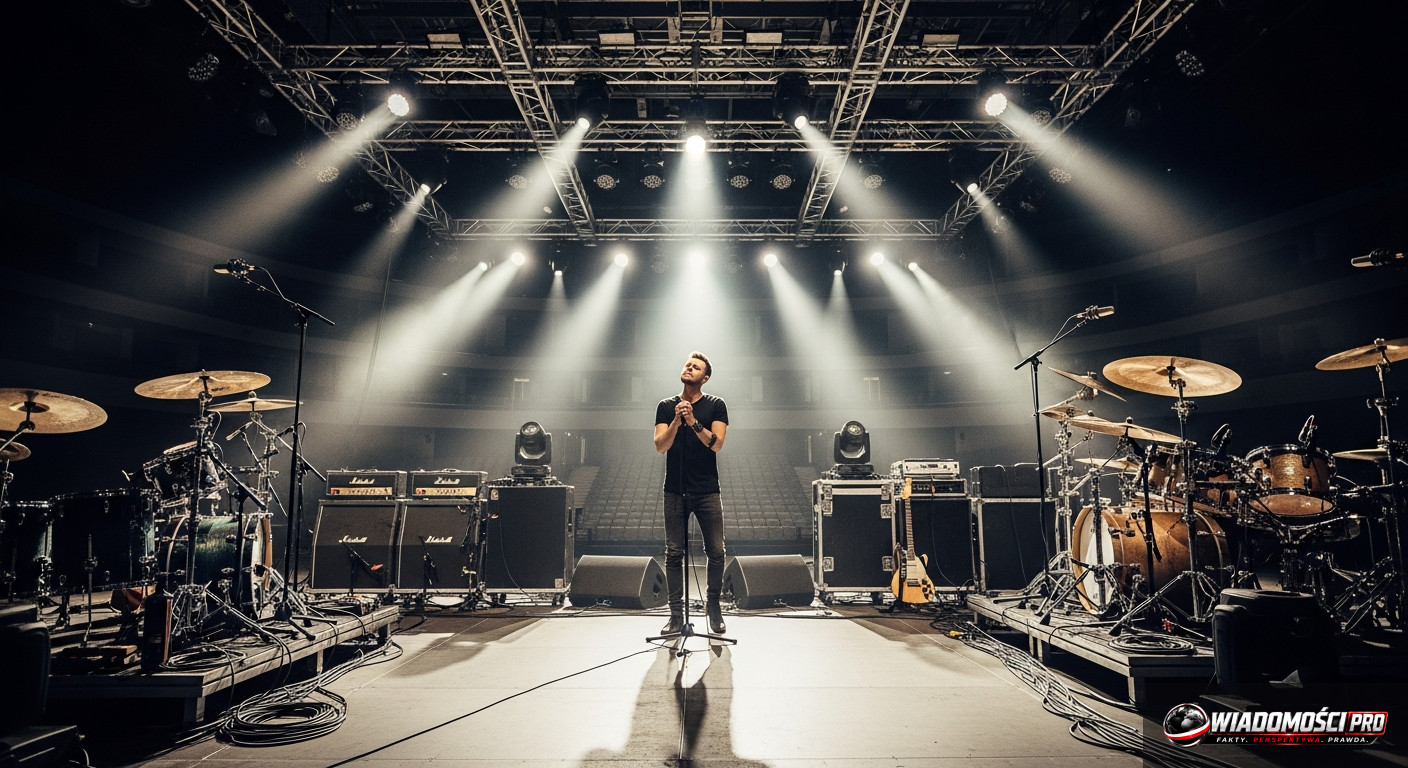 Artist preparing for a live performance in accordance with the new requirements.