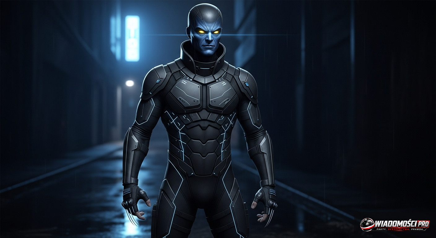 Outline of the Nightcrawler character in a new costume.