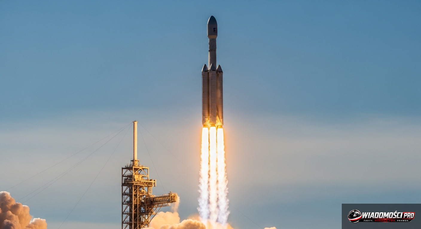 Старт ракеты Falcon Heavy с зондом Europa Clipper на борту.